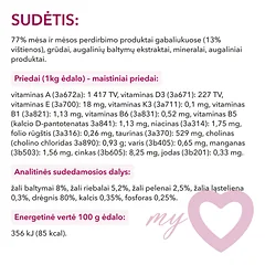 Pilnavertis konservuotas pašaras kačiukams su vištiena MY LOVE 85g x 24 — 3 nuotrauka