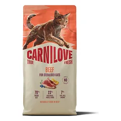 Carnilove Cat True Fresh Sterilised su jautiena, sausas maistas katėms 6 kg parduotuvėje mumbo.lt