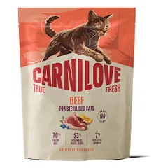Carnilove True Fresh Beef Adult sausas maistas sterilizuotoms katėms, 0,4 kg