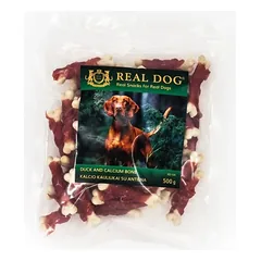 REAL DOG Kalcio kauliukai su antiena skanėstai šunims