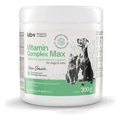 Lab-V Vitamin Complex Max vitaminų kompleksas šunims ir katėms, 300 g
