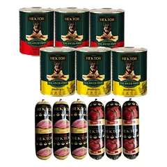 Hektor 6x1240g + Premium Hektor 6x900g skonių mišinys