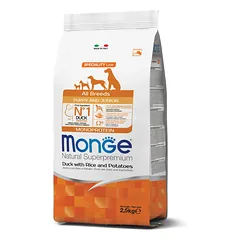 Monge spec. line monoprotein puppy sausas pašaras visų veislių jauniems šuniukams su antiena, ryžiais ir bulvėmis 2,5kg