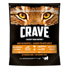 Crave sausas maistas katėms su kalakutiena ir vištiena — 3 nuotrauka