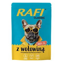 RAFI Classic drėgnas ėdalas šunims su jautiena 10x400g