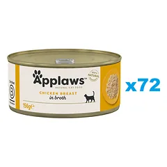 APPLAWS Cat Adult Chicken Breast in Broth vištienos krūtinėlė sultinyje 72x156g