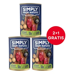 SIMPLY FROM NATURE Kozina šlapias šunų maistas su bulvėmis 400 g (2+1 NEMOKAMAI)