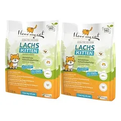 I love my cat begrūdis sausas maistas kačiukams su lašiša, < 1,4 kg — 2 nuotrauka