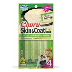 Churu Cat Skin & Coat Chicken with Scallops 56 g