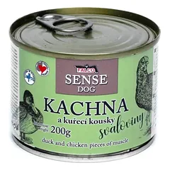 FALCO SENSE DOG antis ir vištiena raumenų konservas 200 g
