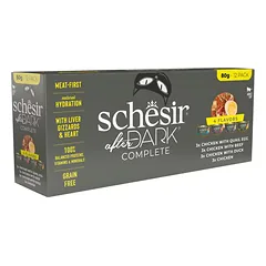 Schesir After Dark konservuotas maistas katėms, įvairių skonių, 12x80g