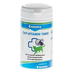 Canina Cat-Vitamin Tablets vitaminų kompleksas katėms imuniteto stiprinimui, 100 vnt.