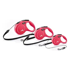 Flexi New Classic virvinis pavadėlis, Rožinė / Ml -8m iki 20 kg — 5 nuotrauka