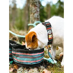 WOOLLY WOLF Woodland dvigubas kelioninis dubenėlis šunims — 4 nuotrauka