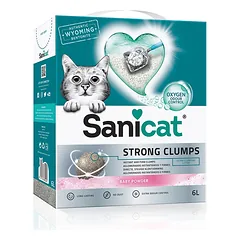 SANICAT Strong Clumps 6 l baltas bentonitinis kraikas