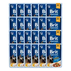 BRIT Premium Cat Fillets in Gravy drėgnas maistas katėms su tunu padaže 24x85g