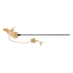 TRIXIE Meškerė su kamuoliuku-plunksnomis, plastm.-pliušas, su kačių mėta, 54 cm (pak.4)