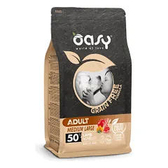 Oasy Grain Free Adult Medium & Large Lamb begrūdis sausas pašaras su ėriena šunims