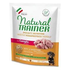 Natural Trainer ADULT DOG SENSITIVE NO GLUTEN MINI RABBIT (triušiena) 800g
