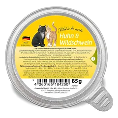 GranataPet Filet à la carte Vištiena ir Laukinis Šernas - šlapias maistas katėms, sultingi filė gabalėliai savo sultyse, vištiena ir žvėriena., 6x85g — 2 nuotrauka