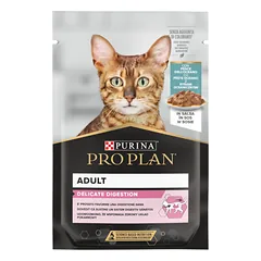 Purina Pro Plan Delicate Digestion Konservuotas maistas suaugusioms katėms, išrankioms maistui (gabalėliai padaže) (su vandenyno žuvimi) 85 g 26 vnt.