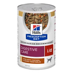 Hill's Prescription Diet Dog I/D Digestive Care su vištiena ir daržovėmis, konservai šunims 354 g parduotuvėje vetprekes.lt