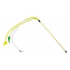 СAT TEASER-3 ELASTIC MESH TUBE WITH FEATHERS PINK; GREEN; YELLOW 42X55X8 CM