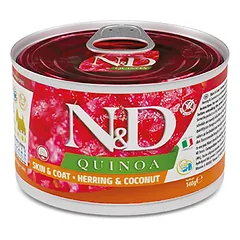 FARMINA N&D QUINOA - DOG Wet Herring&Coconut ADULT MINI 140 g (pak.6)