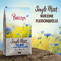 Purizon Single Meat Lachs mit Kornblumenblüten