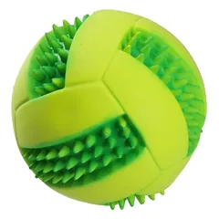 Šuns žaislas, tinklinio kamuolys, lateksas, žalias, 10 cm