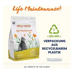 Almo Nature Functional Life Maintenance su kalakutiena ir ryžiais, sausas maistas katėms, > 10 kg — 5 nuotrauka