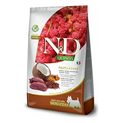 Farmina N&D Dog Quinoa Skin & Coat Mini Adult su elniena, sausas maistas šunims 2,5 kg