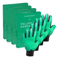 Silberkraft Fellpflegehandschuh für Hund, Katze und Pferd