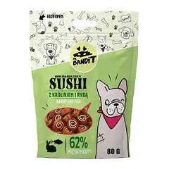 Mr.Bandit Dog Sushi Rabbit With Fish 80 g parduotuvėje petreon.lt