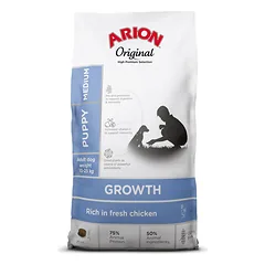 ARION Original Growth Puppy Medium Chicken Rice 2 kg nuotrauka