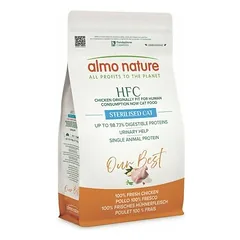 Almo Nature Cat HFC Our Best Sterilised su vištiena, sausas maistas katėms 1,2 kg