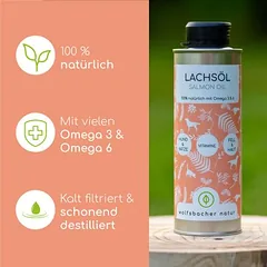 Wolfsbacher Natur lašišų aliejus šunims, 500 ml — 2 nuotrauka