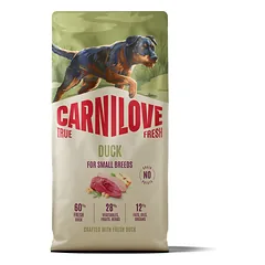 CARNILOVE True Fresh Dog Duck Adult Small Breeds 2 x 12 kg – sausas pašaras su šviežia antiena suaugusiems mažų veislių šunims