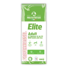 Pro Nutrition Elite Adult Lamb & Rice sausas maistas suaugusiems šunims, 20 kg