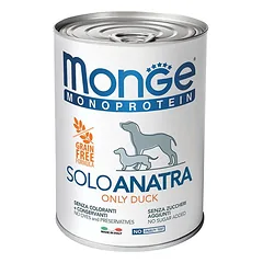 Monge Monoprotein Solo Duck begrūdis paštetas šunims