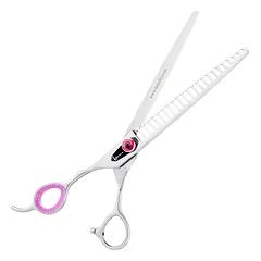 Kenchii Love Left Chunkers - grooming thinning shears for left-handed users, 22 teeth, 8" — 3 nuotrauka