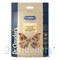 DR. CLAUDER’S TRAINEE SNACK, vabzdžių miltų skanėstai kubeliais šunims ir katėms 80g