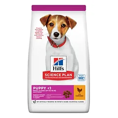 Hill's Science Plan Puppy Small & Mini Chicken sausas pašaras su vištiena šuniukams, 1.5 kg parduotuvėje vetprekes.lt