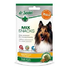 DR SEIDEL Skanėstai Mix 2W1 Gražiai kailiui ir gaiviam kvapui 90g