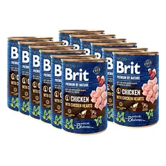 Brit Premium by Nature Vištiena su vištienos širdelėmis 12x400g