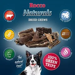 Rocco Naturals žali jautienos prieskrandžiai, skanėstai šunims — 2 nuotrauka