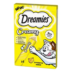 DREAMIES Creamy papildomas pašaras su sūriu 4x10 g