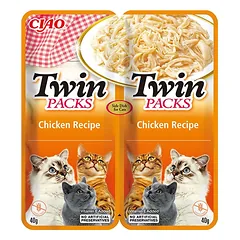 CIAO Twin Packs vištiena sultinyje skanėstas katėms, 2x40 g