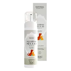 Natural Derma Pet sausas putų šampūnas šuniukams ir jautriems šunims su ežiuole ir goji uogomis