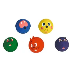Beeztees Hundespielzeug Ball mit Gesicht aus Latex